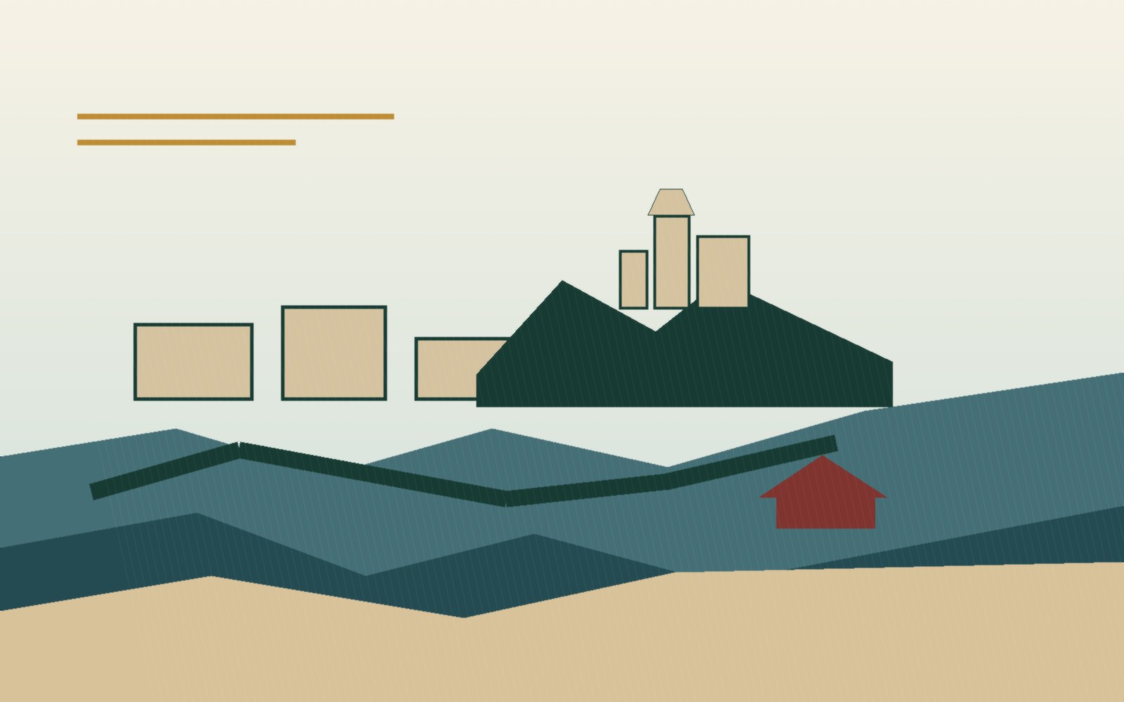 Illustrated Stonehaven landmarks and coastal heritage scene